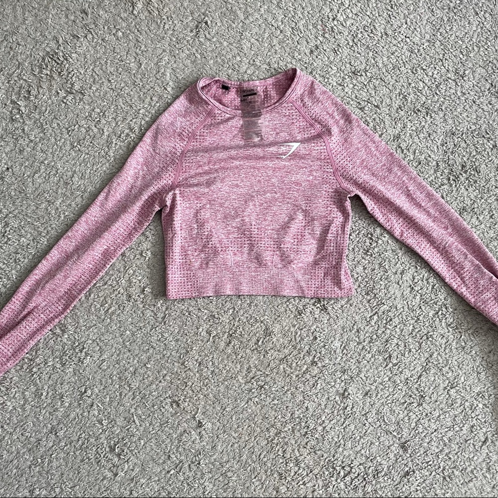 Gymshark Cropped Pink Long sleeve